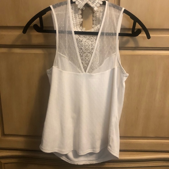 NWOT Express white lace shirt - Picture 2 of 3